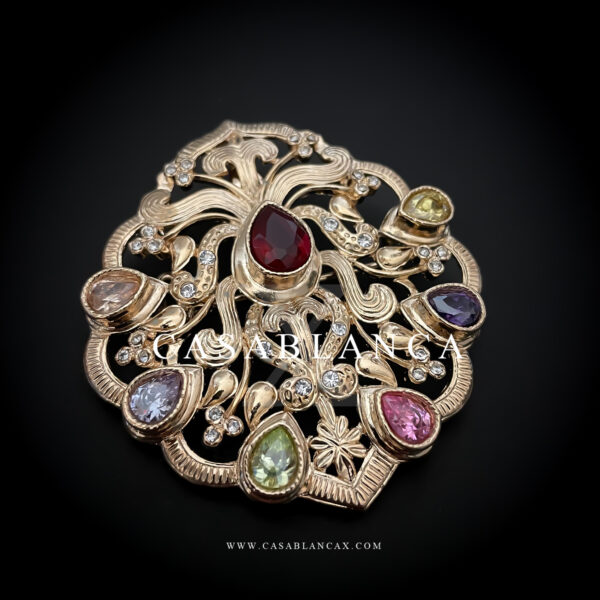 Beldi Brosche Gold Mehrfarbig - Evida - Bild 2
