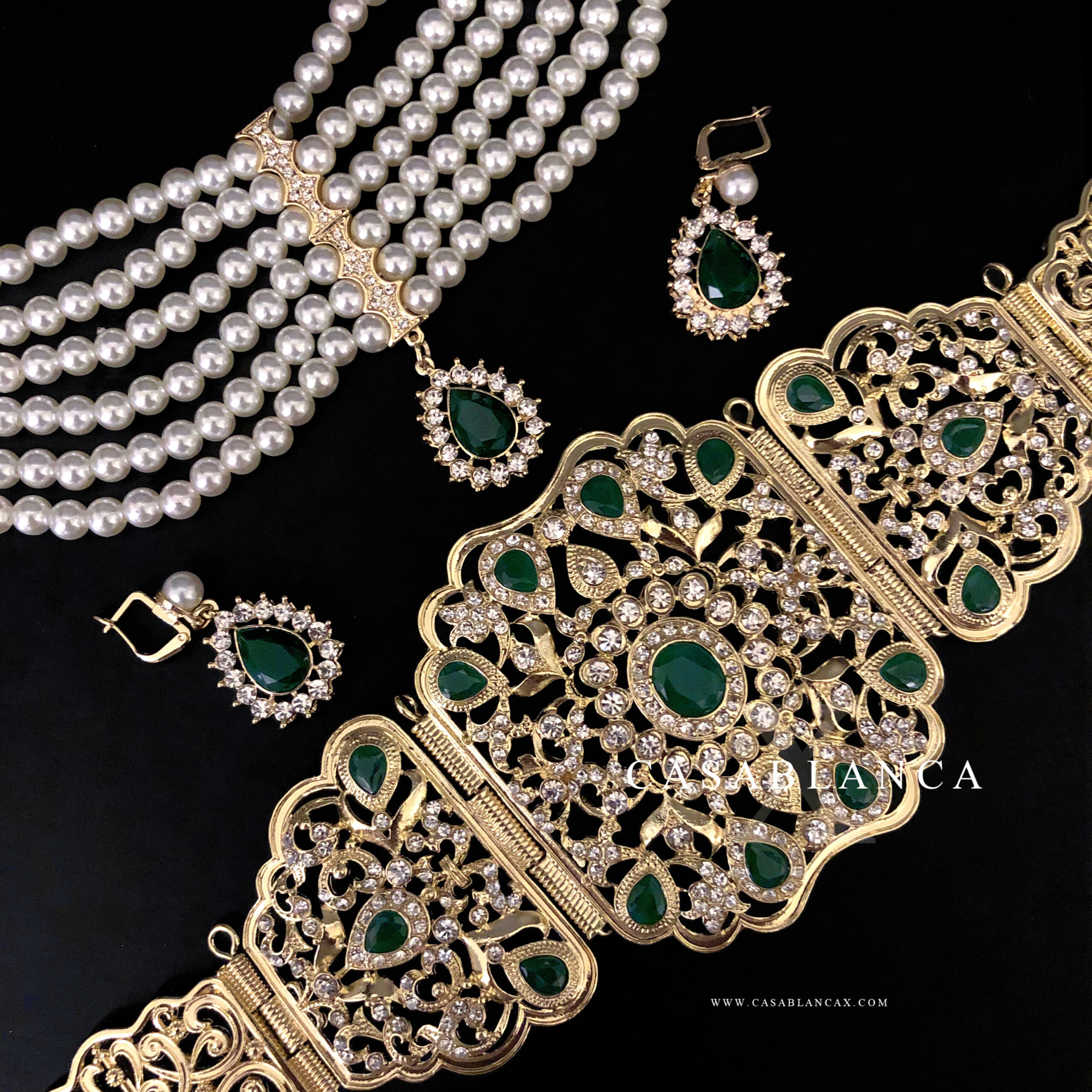 Henna Jewelry Set Green – Lilac – Casablanca X