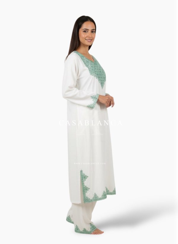 Henna Day Dress Set Tarz Fassi Green - Zadia - Image 3