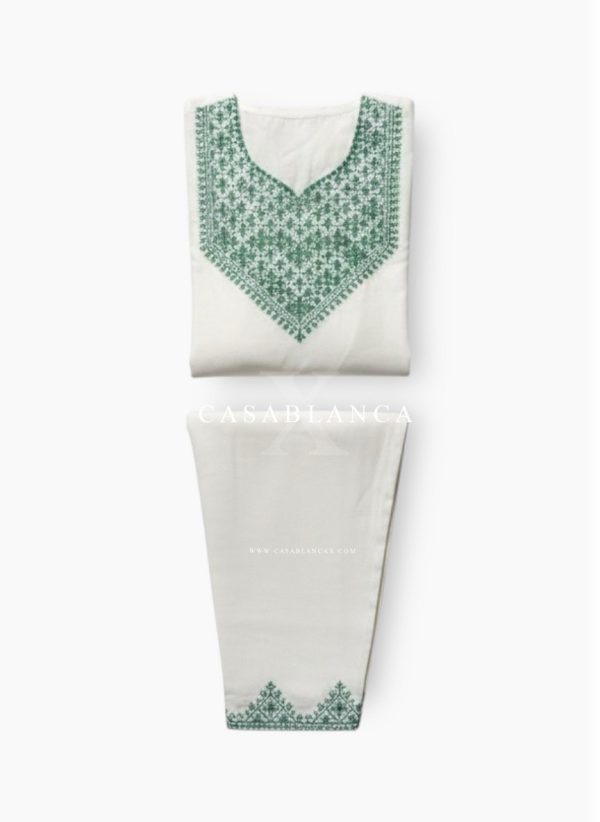 Henna Day Dress Set Tarz Fassi Green - Zadia - Image 4