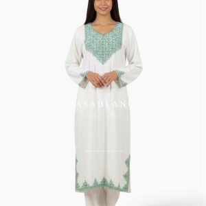 Ensemble robe de jour henné vert - Zadia