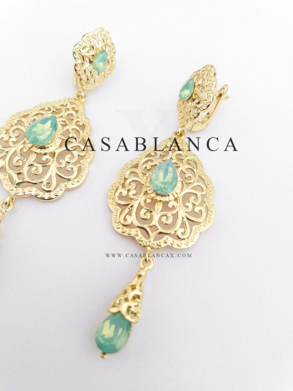 Gold Mint Taqlidi Earrings - Janya - Image 2
