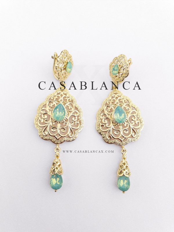 Gold Mint Taqlidi Earrings - Janya