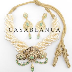 Marokkaanse Parelketting Goud Mint - Lyba - Afbeelding 2