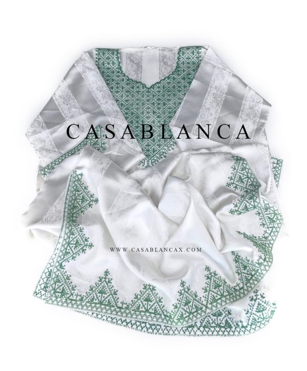 Conjunto de vestido de día de henna verde - Zadia - Imagen 3