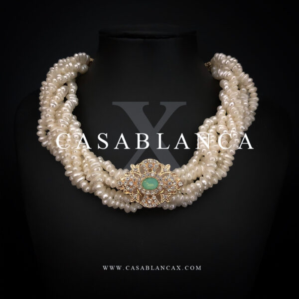 Collier Taqlidi Jawhar Perle - Jady Menthe