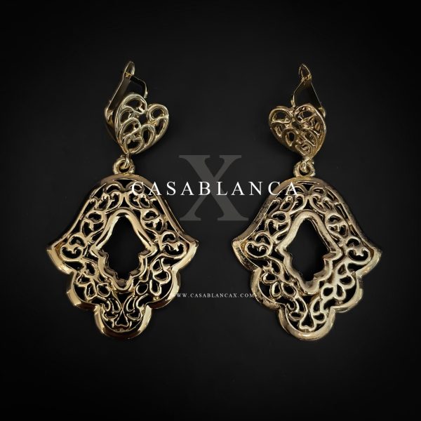 Moroccan Gold Earrings – Tania - Image 3