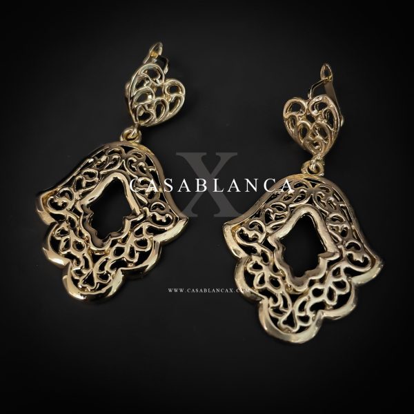 Moroccan Gold Earrings – Tania - Image 4