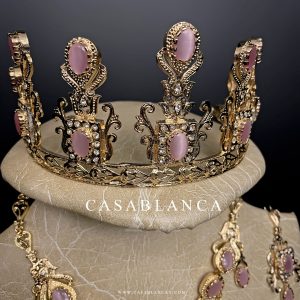 Bruidssieraden Gouden Set Roze - Wardya - Image 7