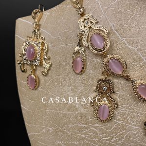 Bruidssieraden Gouden Set Roze - Wardya - Image 6