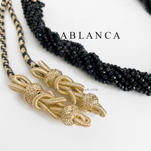Jawhar Black Bead Necklace - Noire - Image 2
