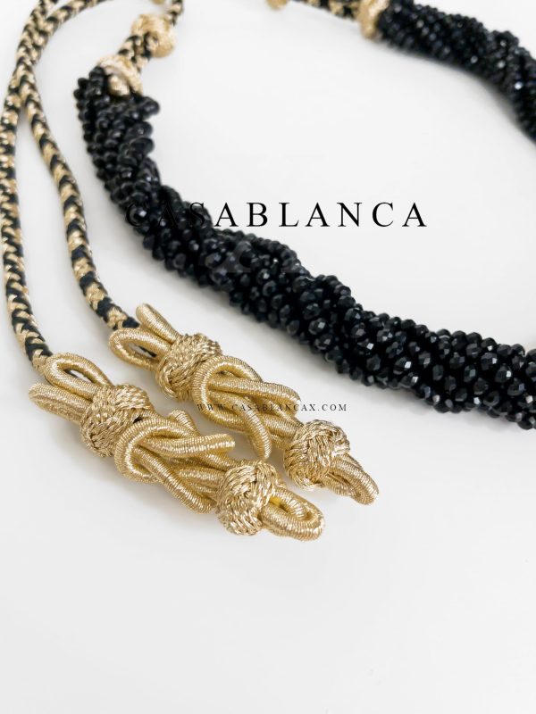 Jawhar Black Bead Necklace - Noire - Image 2