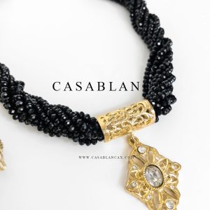 Jawhar Black Bead Necklace - Noire - Image 3
