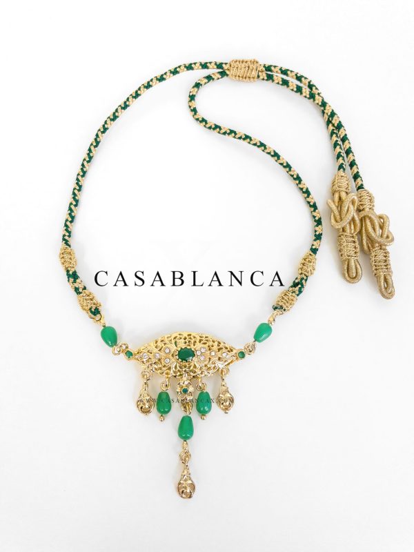 Beldi Necklace Gold Green - Takina - Image 4