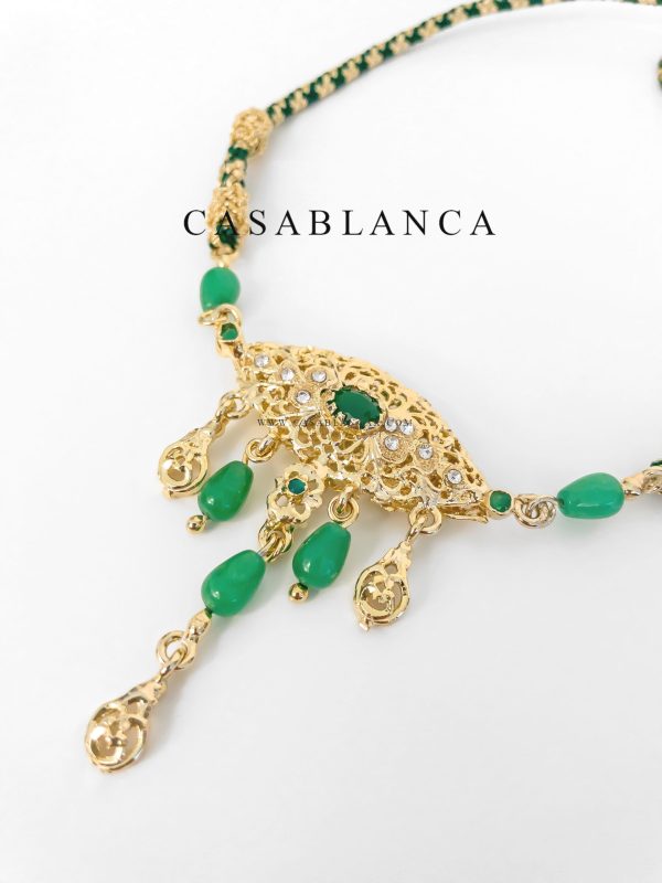 Beldi Necklace Gold Green - Takina - Image 2