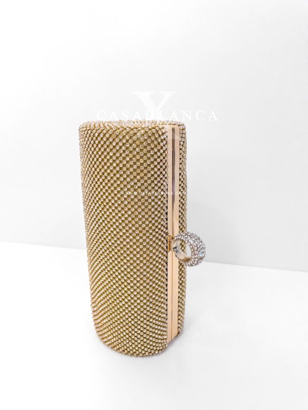 Bolso de noche dorado tipo clutch - Marta - Imagen 4