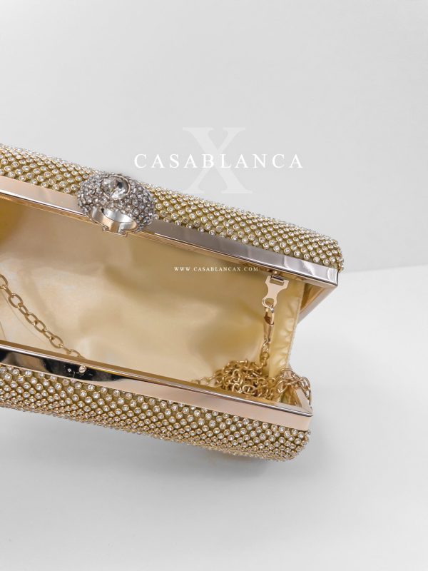 Bolso de noche dorado tipo clutch - Marta - Imagen 3