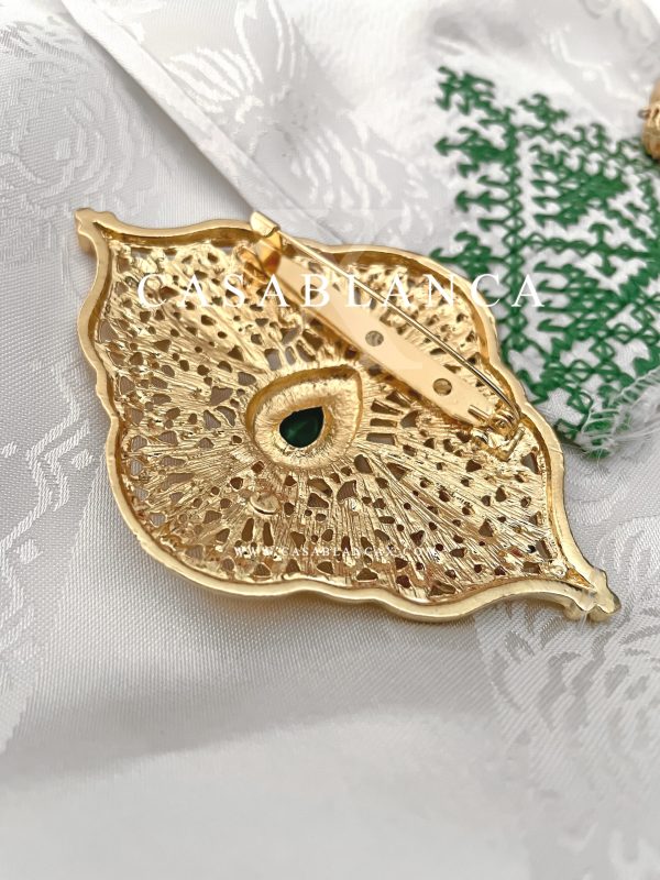 Gouden Henna Groen Broche - Faza - Afbeelding 2