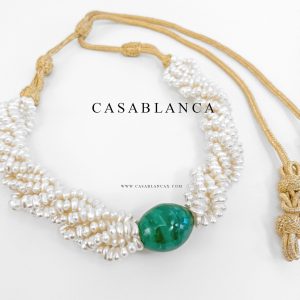 Jawhar Parelketting Choker Groen - Faya - Afbeelding 4