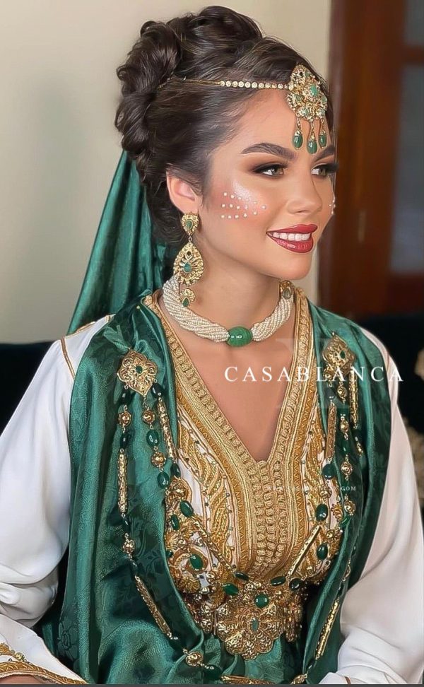 Jawhar Pearl Necklace Green - Faya