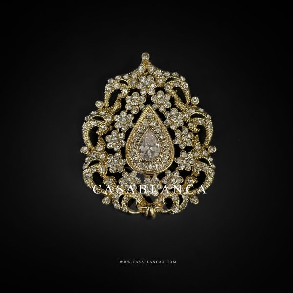 Golden Moroccan Brooch - Jazia