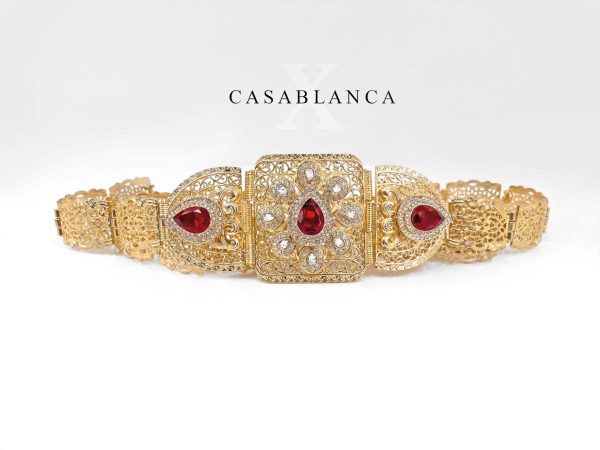 Moroccan Caftan Belt Red - Rubya - Image 2