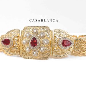 Marokkaanse Caftan Riem Rood - Rubya - immagine 3