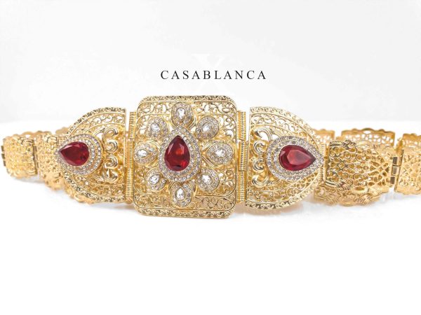 Moroccan Caftan Belt Red - Rubya - Image 3