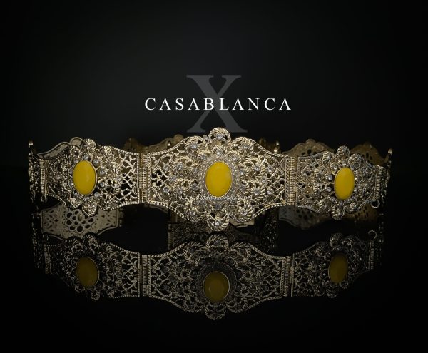 Ceinture dorée jaune moutarde - Araia - Image 3