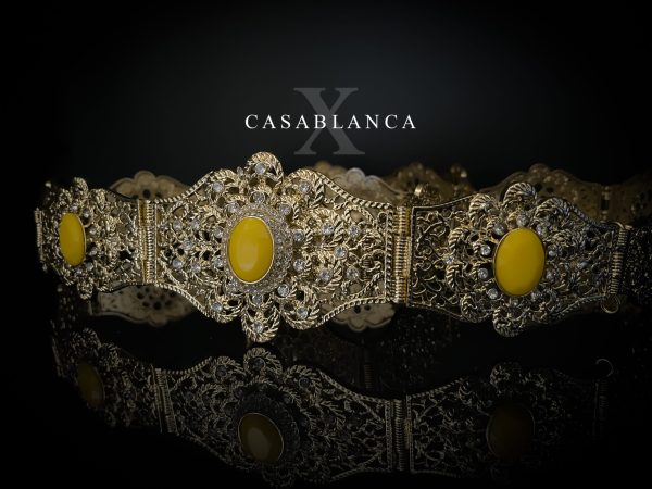 Ceinture dorée jaune moutarde - Araia - Image 2