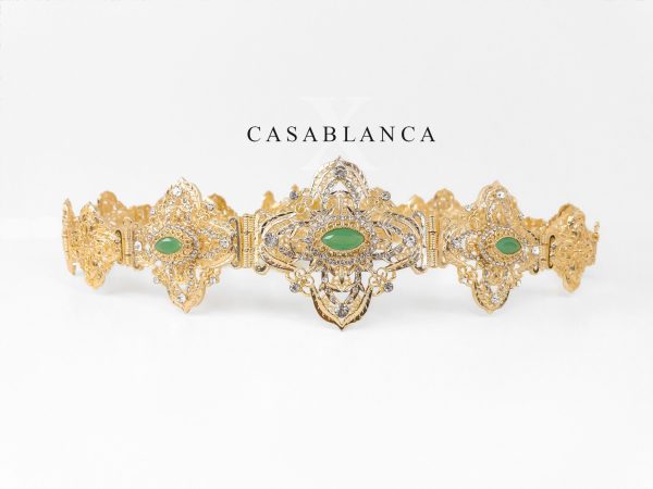 Gold Mint Moroccan Belt - Aslima