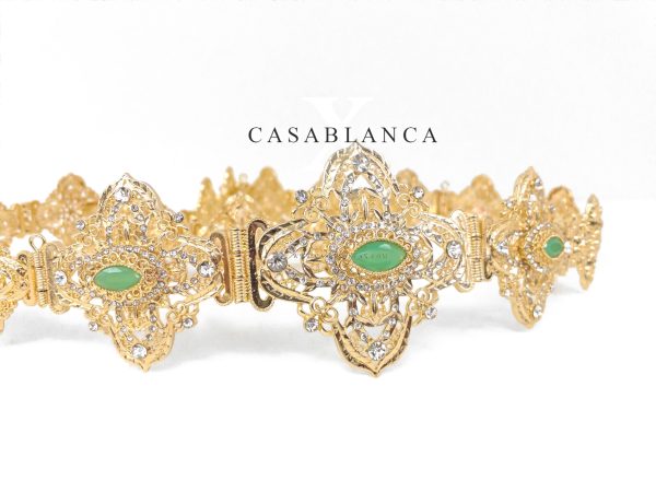 Gold Mint Moroccan Belt - Aslima - Image 2