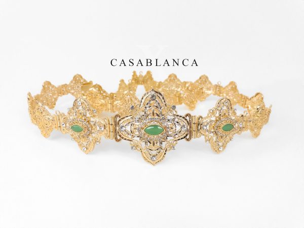 Gold Mint Moroccan Belt - Aslima - Image 3