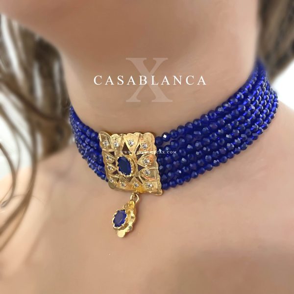Gargantilla azul dorada - Semgine
