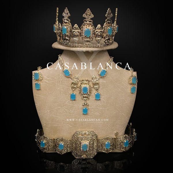 Gold Bridal Set Turquoise - Marraz