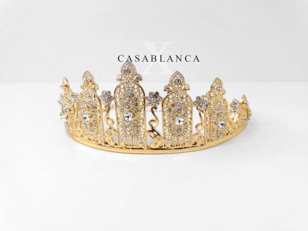 Tiara tradicional dorada - Iwy - Imagen 3