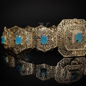 Marokkaanse Gouden Riem Turquoise Blauw - Lita - Imagen 2