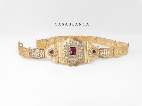 Golden Moroccan Belt Red - Silva