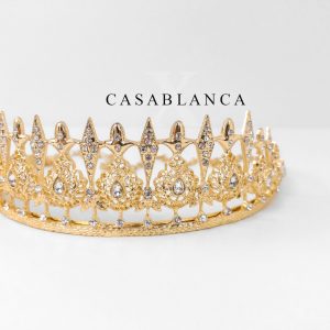 Diadème traditionnel à couronne dorée - Ema – Image 2
