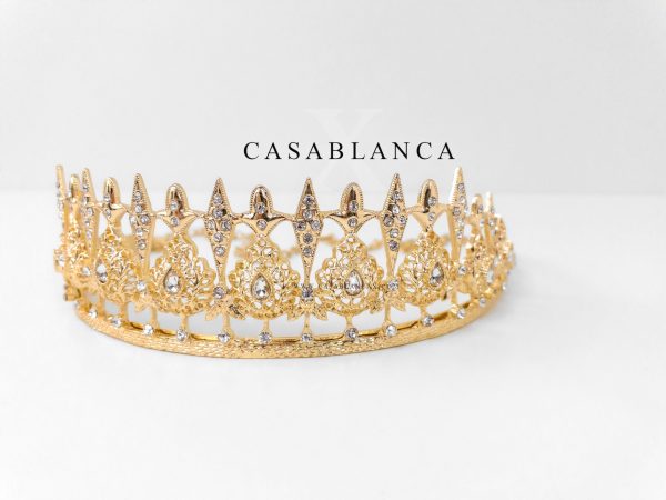 Tiara tradicional de corona dorada - Ema - Imagen 2