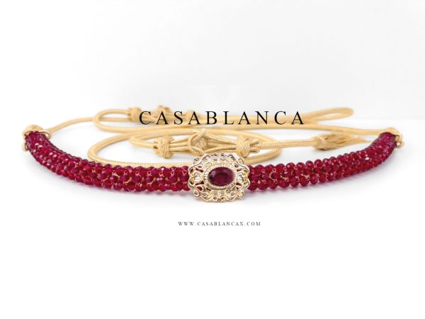 Cinturón Rojo Skali Dorado - Daliza