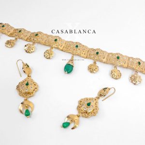Beldi Taqlidi Gold Choker Set Grün - Minays - Bild 4