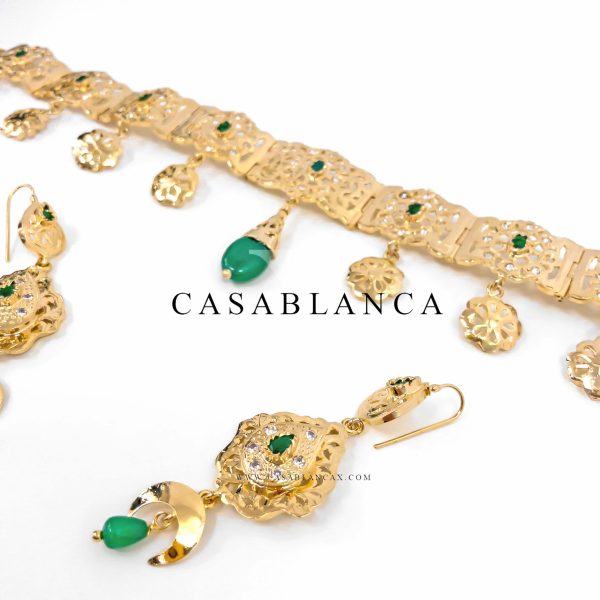 Beldi Taqlidi Gold Choker Set Grün - Minays - Bild 2