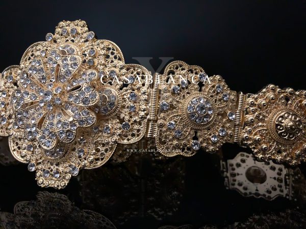 Caftan Moroccan Belt Takshita Gold - Dija - Image 4