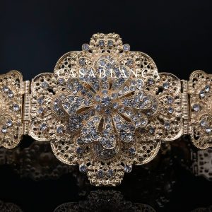 Caftan Marokkaanse Riem Takshita Goud - Dija - Imagen 2