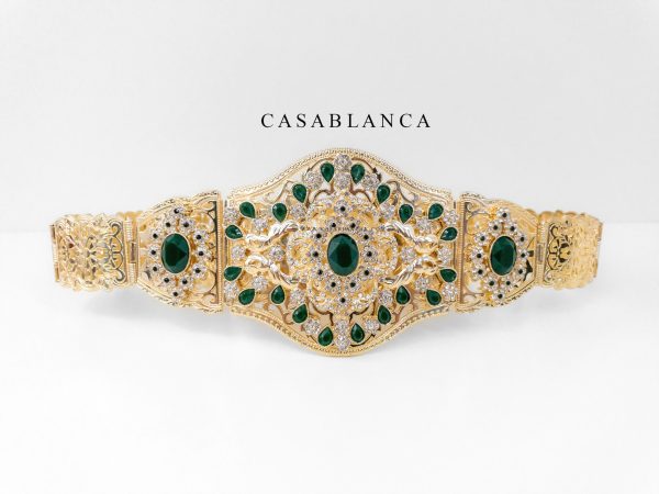 Golden Moroccan Belt Green - Remza