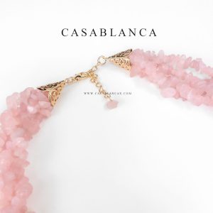 Gouden Ketting Roze Stenen - Razima - Afbeelding 2