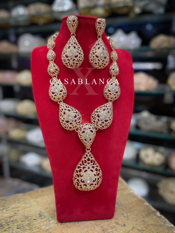 Ensemble boucles d'oreilles et collier en or Taqlidi - Martya