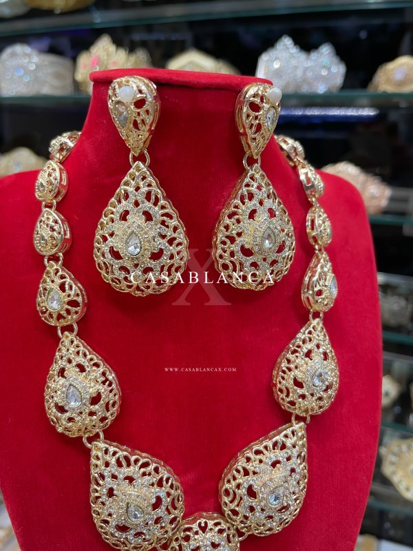Ensemble boucles d'oreilles et collier en or Taqlidi - Martya - Image 2