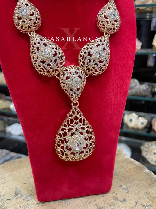 Ensemble boucles d'oreilles et collier en or Taqlidi - Martya - Image 3